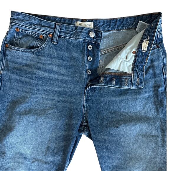 Madewell The Darted Barrel-Leg Rigid Jeans Irmo Wash Size 32 - Picture 8 of 10